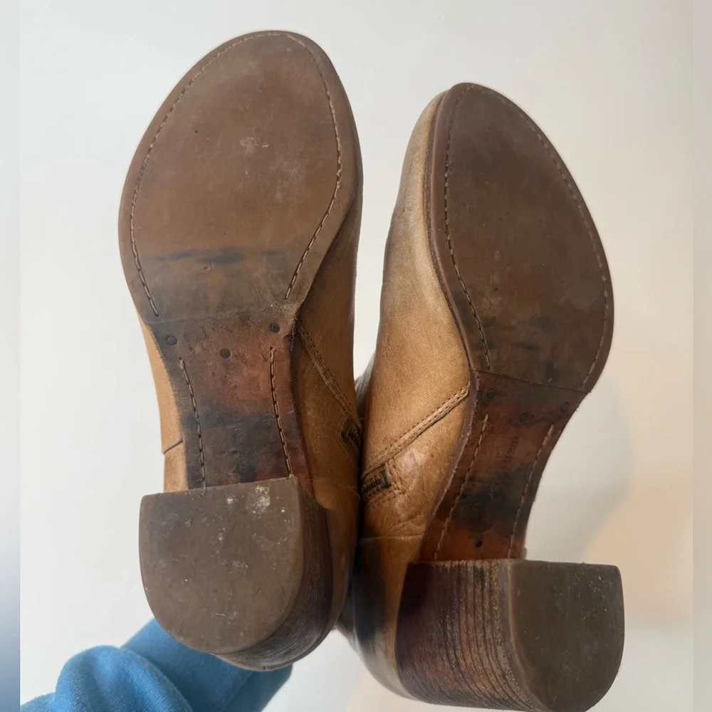 FRYE Ciera Shootie Brown Leather Ankle Booties Size 7